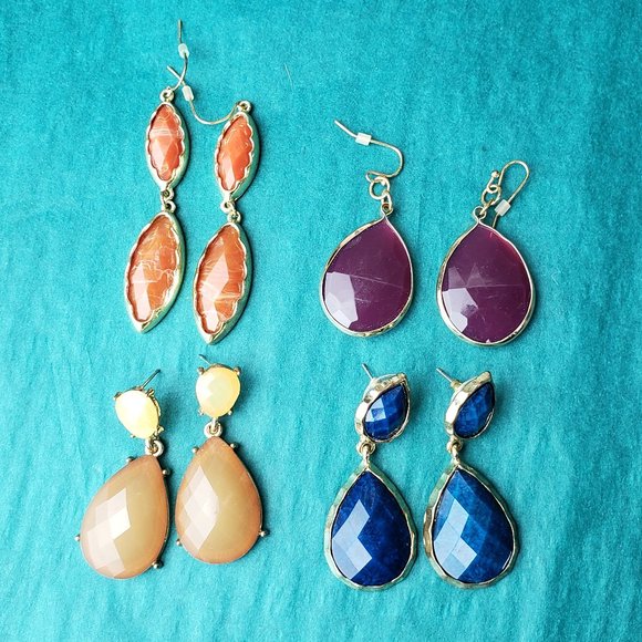 2/10$ Vintage colorful dangly earrings - Picture 1 of 8